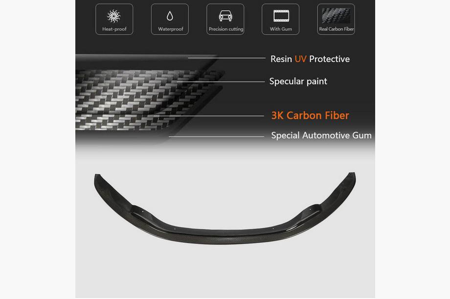 BMW 1 серія E81/E82/E87/E88 2004-2011 рр. Накладка на передній бампер Lip V1 (для 1M E82, Карбон) Фото 7