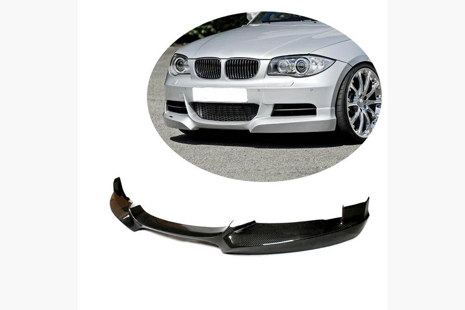 BMW 1 серія E81/E82/E87/E88 2004-2011 рр. Накладка на передній бампер Lip (для E82/E88 M-Sport, Карбон) Фото 1