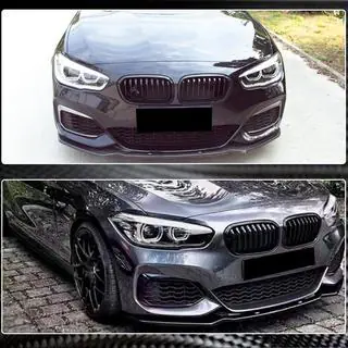 Накладка на передній бампер Lip V1 (для M-Sport 2015-2019, Карбон) фото 3