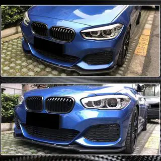 Накладка на передній бампер Lip V1 (для M-Sport 2015-2019, Карбон) фото 4