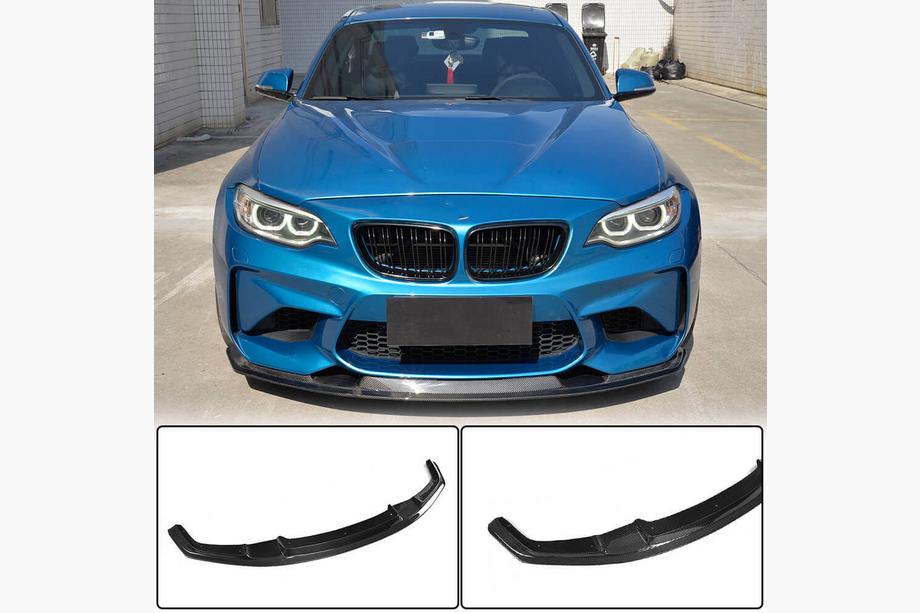 BMW 2 серія F22/F23 2014-2021 рр. Накладка на передній бампер Lip V1 (для F87 M2, Карбон) Image