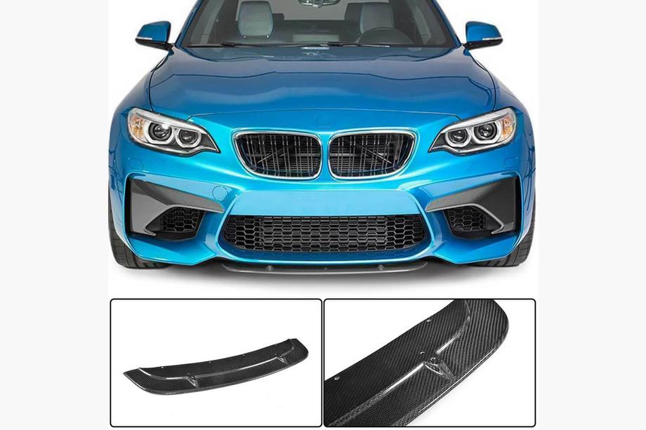 BMW 2 серія F22/F23 2014-2021 рр. Накладка на передній бампер Lip V7 (для F87 M2/M2C, Карбон) Image