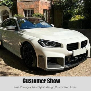 Накладка на передній бампер Lip V1 (для G87, Карбон) BMW 2 серія G42 2021- рр. фото 3