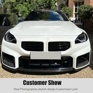 Накладка на передній бампер Lip V1 (для G87, Карбон) BMW 2 серія G42 2021- рр. фото 4
