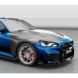 Накладка на передній бампер Lip V2 (для G87, Карбон) BMW 2 серія G42 2021- рр. фото 2