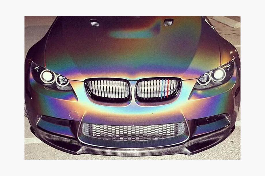 BMW 3 серія E92/E93 2006-2013 рр. Накладка на передній бампер Lip V-Style (для M3, Карбон) Фото 2