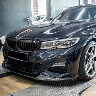 Накладка на передній бампер Lip V5 (для M-Sport 2018-2022, Карбон) BMW 3 серія G20/G21 2018- рр. фото 3