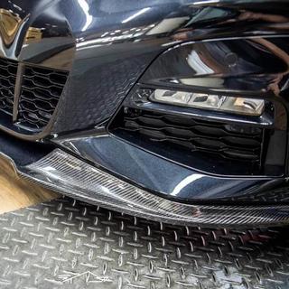 Накладка на передній бампер Lip V5 (для M-Sport 2018-2022, Карбон) BMW 3 серія G20/G21 2018- рр. фото 4
