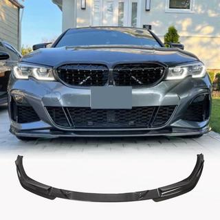 Накладка на передній бампер Lip V7 (для M-Sport 2018-2022, Карбон) BMW 3 серія G20/G21 2018- рр. фото 1