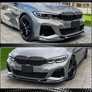 Накладка на передній бампер Lip V7 (для M-Sport 2018-2022, Карбон) BMW 3 серія G20/G21 2018- рр. фото 4