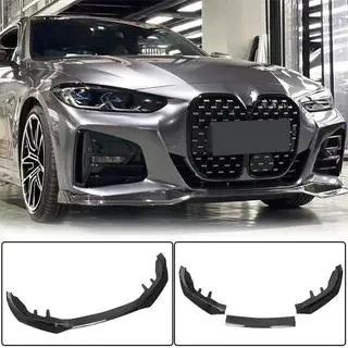Накладка на передній бампер Lip V1 (для G22/G23 M-Sport, Карбон) фото 1