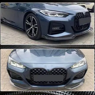 Накладка на передній бампер Lip V1 (для G22/G23 M-Sport, Карбон) фото 3