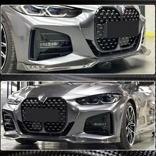 Накладка на передній бампер Lip V1 (для G22/G23 M-Sport, Карбон) фото 4