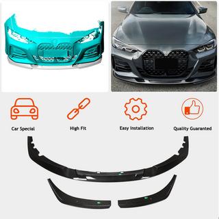 Накладка на передній бампер Lip V3 (для G22/G23 M-Sport, Карбон) BMW 4 серія G22/23/26 2020- рр. фото 2