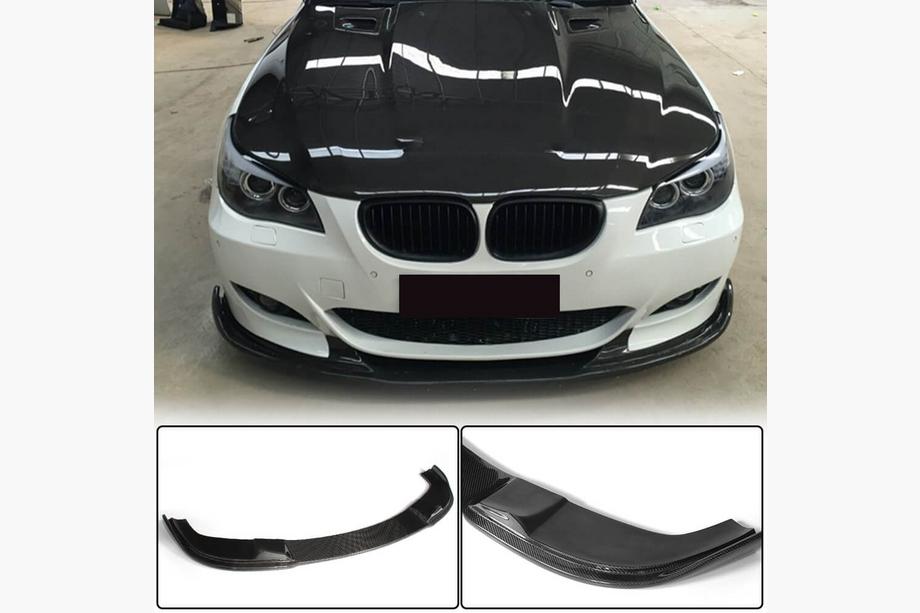 BMW 5 серія E60/E61 2003-2010 рр. Накладка на передній бампер (для M-Sport, Карбон) Фото 1