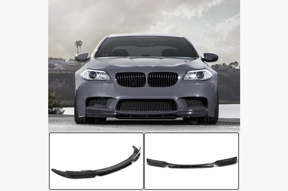 BMW 5 серія F10/F11 2010-2016 рр. Накладка на передній бампер Lip V1 (для F10 M5, Карбон) Фото 1
