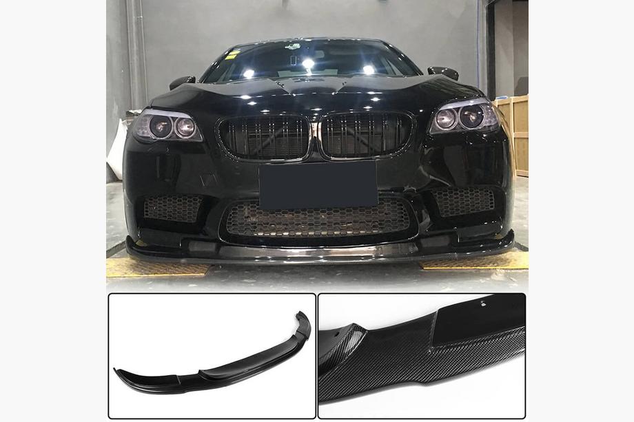 BMW 5 серія F10/F11 2010-2016 рр. Накладка на передній бампер Lip V3 (для F10 M5, Карбон) Фото 1