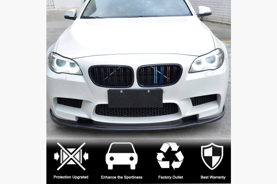 BMW 5 серія F10/F11 2010-2016 рр. Накладка на передній бампер Lip V3 (для F10 M5, Карбон) Фото 2