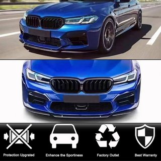 Накладка на передній бампер Lip V4 (для M5 F90 2020-2024, Карбон) BMW 5 серія G30/G31 2017-2023 рр. фото 2