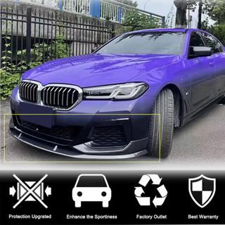 Накладка на передній бампер Lip V1 (для M-Sport 2021-2024 , Карбон) BMW 5 серія G30/G31 2017-2023 рр. фото 2