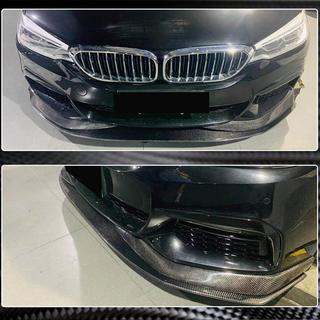 Накладка на передній бампер Lip V1 (для M-Sport 2017-2020, Карбон) BMW 5 серія G30/G31 2017-2023 рр. фото 4