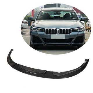 Накладка на передній бампер Lip V2 (для M-Sport 2021-2024 , Карбон) BMW 5 серія G30/G31 2017-2023 рр. фото 1