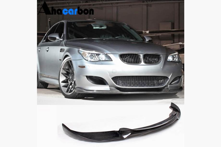 BMW 5 серія E60/E61 2003-2010 рр. Накладка на передній бампер Lip (для M5, Карбон) Фото 1