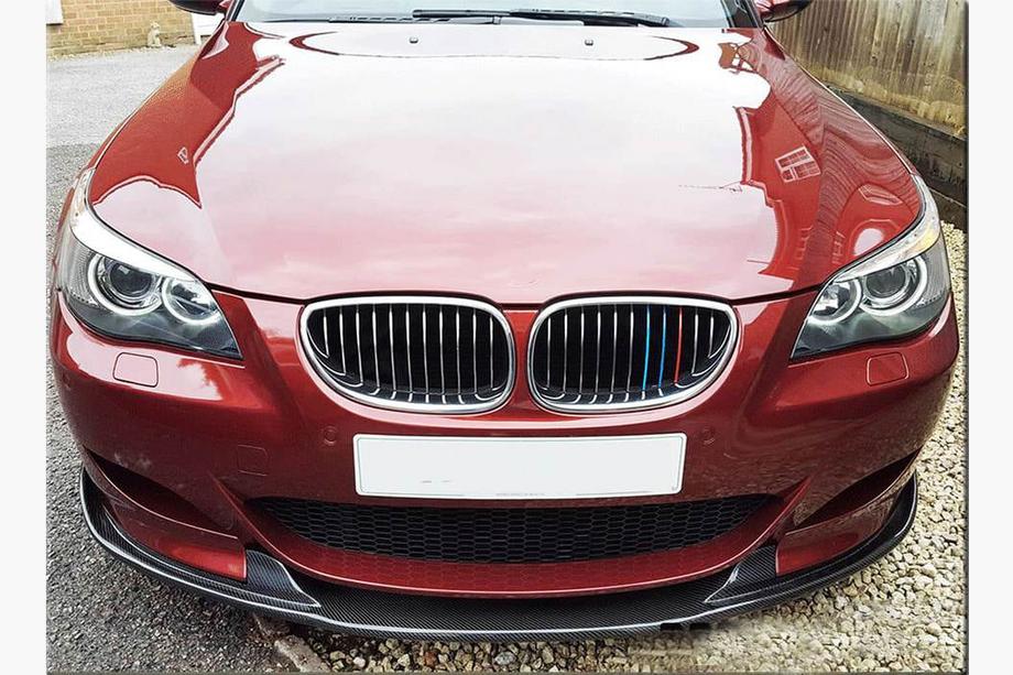 BMW 5 серія E60/E61 2003-2010 рр. Накладка на передній бампер Lip (для M5, Карбон) Фото 3