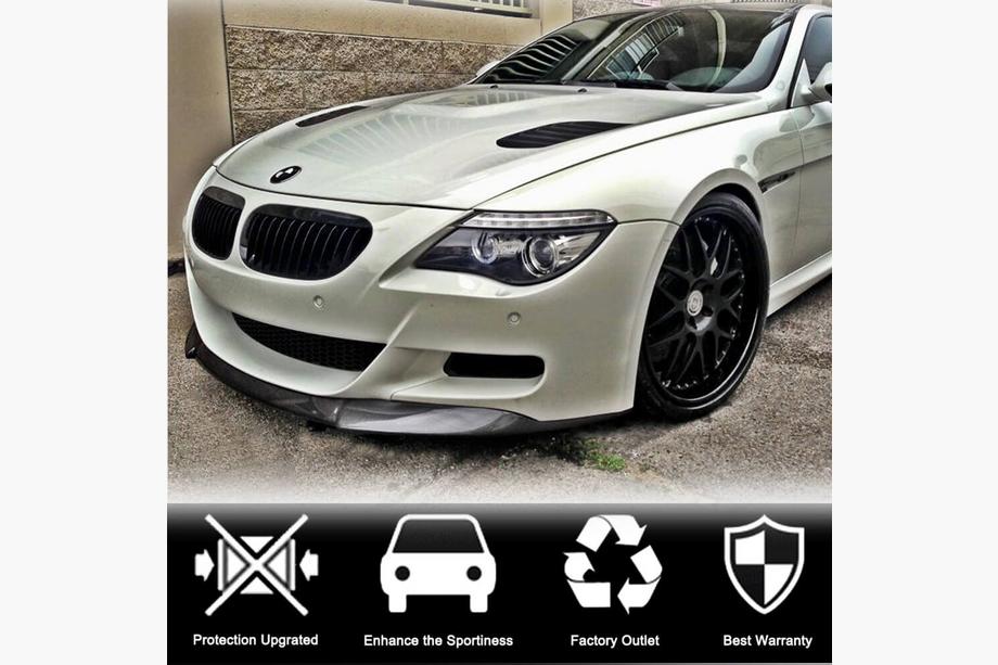 BMW 6 серія E63/E64 2003-2010 рр. Накладка на передній бампер Lip (для M6, Карбон) Фото 2