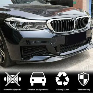 Накладка на передній бампер Lip (для M-Sport 2017-2020, Карбон) фото 3
