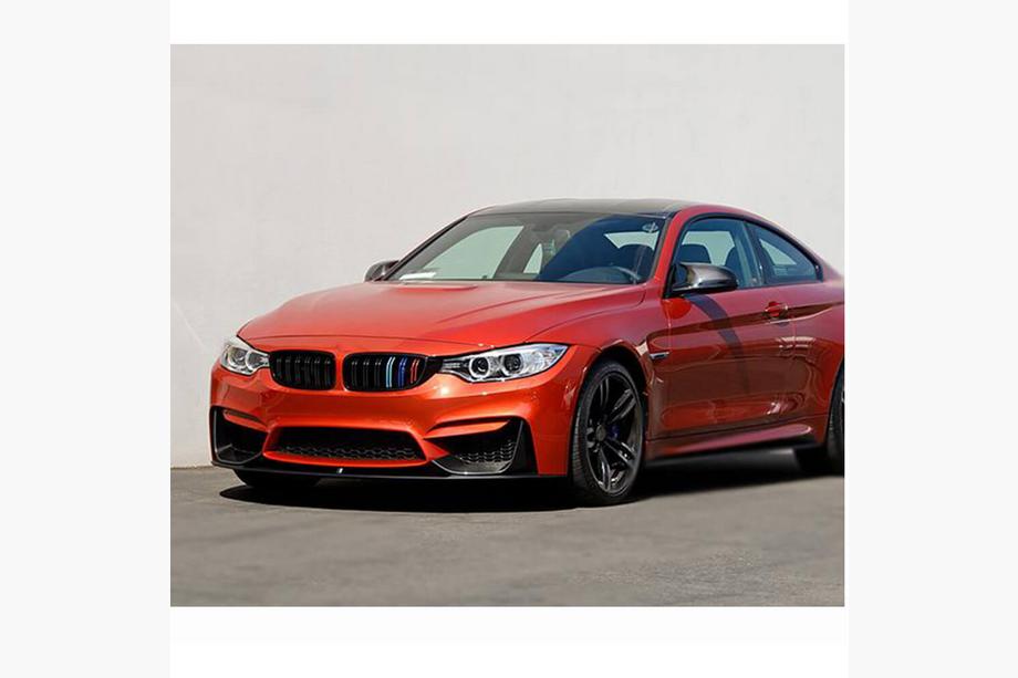 BMW 3 серія F30/F31 2012-2019 рр. Накладка на передній бампер Lip V4 (для F80, Карбон) Фото 2