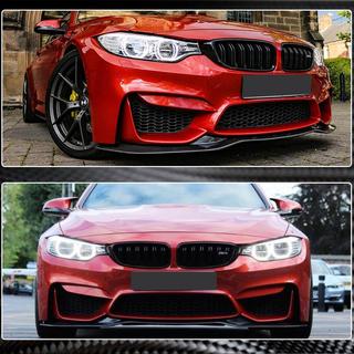 Накладка на передній бампер Lip V9 (для F80, Карбон) BMW 3 серія F30/F31 2012-2019 рр. фото 3