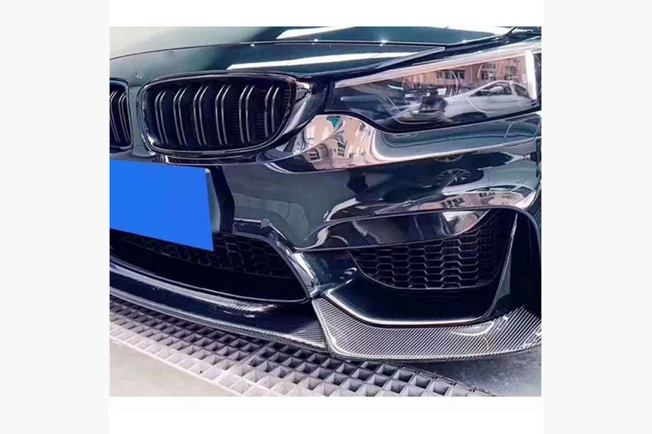BMW 3 серія F30/F31 2012-2019 рр. Накладка на передній бампер Lip V10 (для F80, Карбон) Фото 3