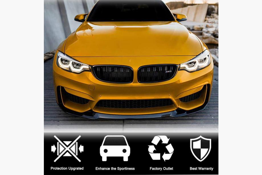 BMW 3 серія F30/F31 2012-2019 рр. Накладка на передній бампер Lip V11 (для F80, Карбон) Фото 4