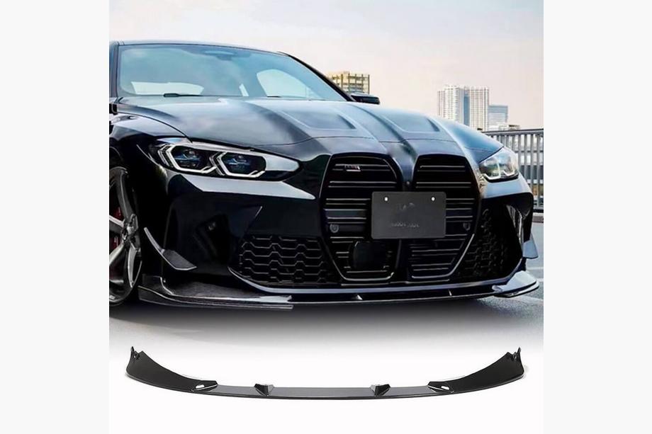 BMW 3 серія G20/G21 2018- рр. Накладка на передній бампер Lip V7 (для G80, Карбон) Фото 1