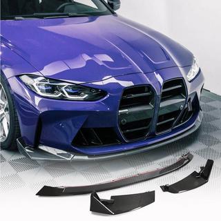 Накладка на передній бампер Lip V8 (для G80, Карбон) BMW 3 серія G20/G21 2018- рр. фото 1