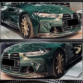 Накладка на передній бампер Lip V9 (для G80, Карбон) BMW 3 серія G20/G21 2018- рр. фото 4
