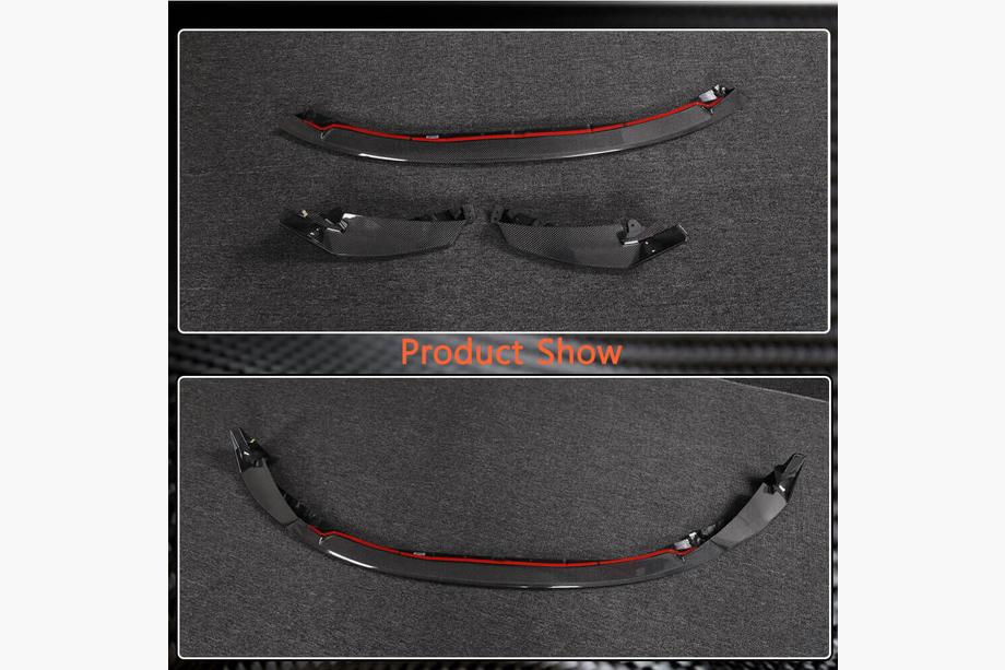 BMW 4 серія G22/23/26 2020- рр. Накладка на передній бампер Lip V6 (для G82/G83, Карбон) Фото 4