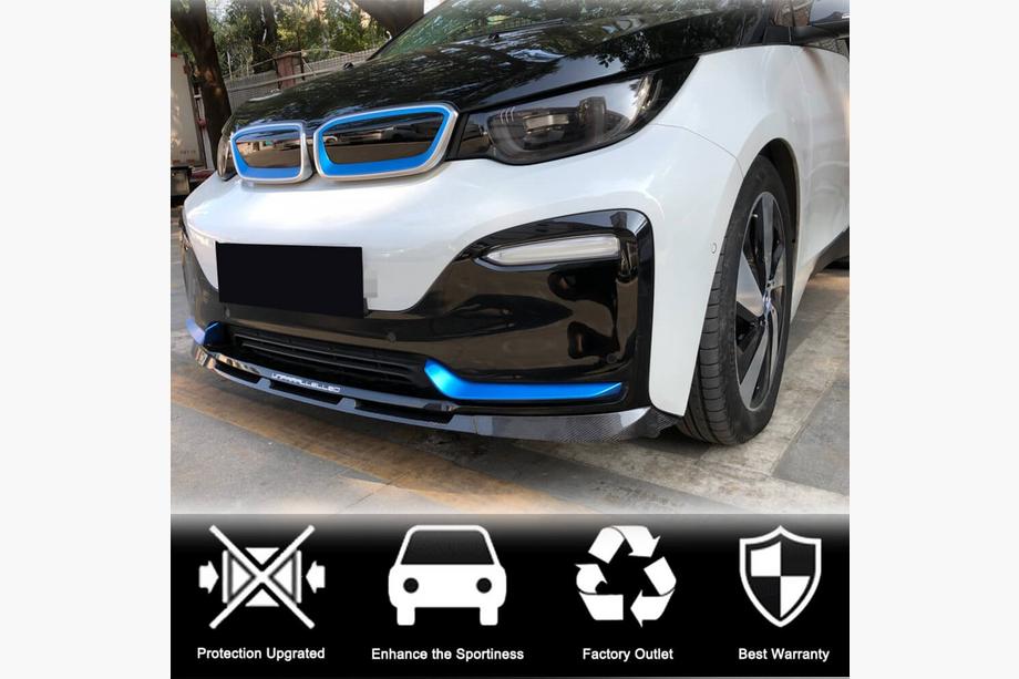 BMW I3 2013-2022 рр. Накладка на передній бампер Lip (Карбон) Фото 3