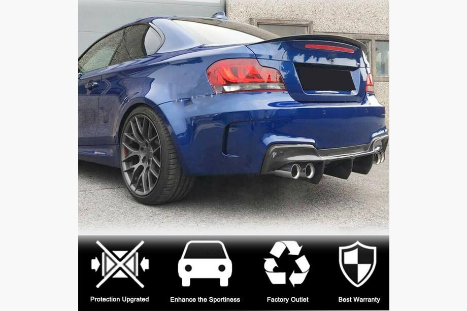 BMW 1 серія E81/E82/E87/E88 2004-2011 рр. Дифузор заднього бампера FRP (для 1M E82) Фото 3