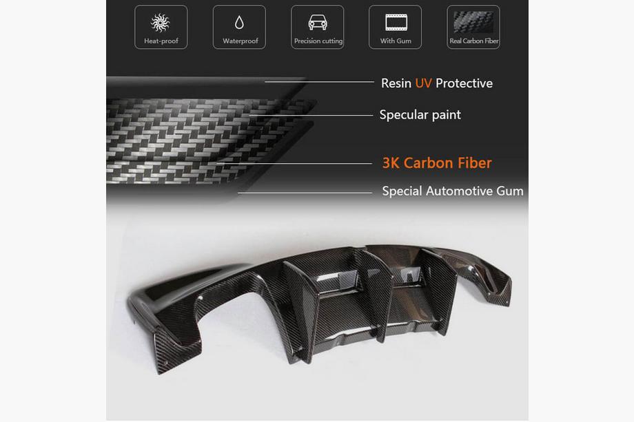 BMW 1 серія E81/E82/E87/E88 2004-2011 рр. Дифузор заднього бампера FRP (для 1M E82) Фото 6