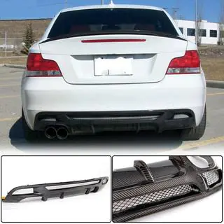 Дифузор заднього бампера V1 (для E82/E88 M-Sport, Карбон) BMW 1 серія E81/E82/E87/E88 2004-2011 рр. фото 2
