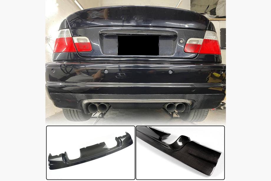 BMW 3 серія E46 1998-2006 рр. Дифузор заднього бампера V1 (для M3, Карбон) Image