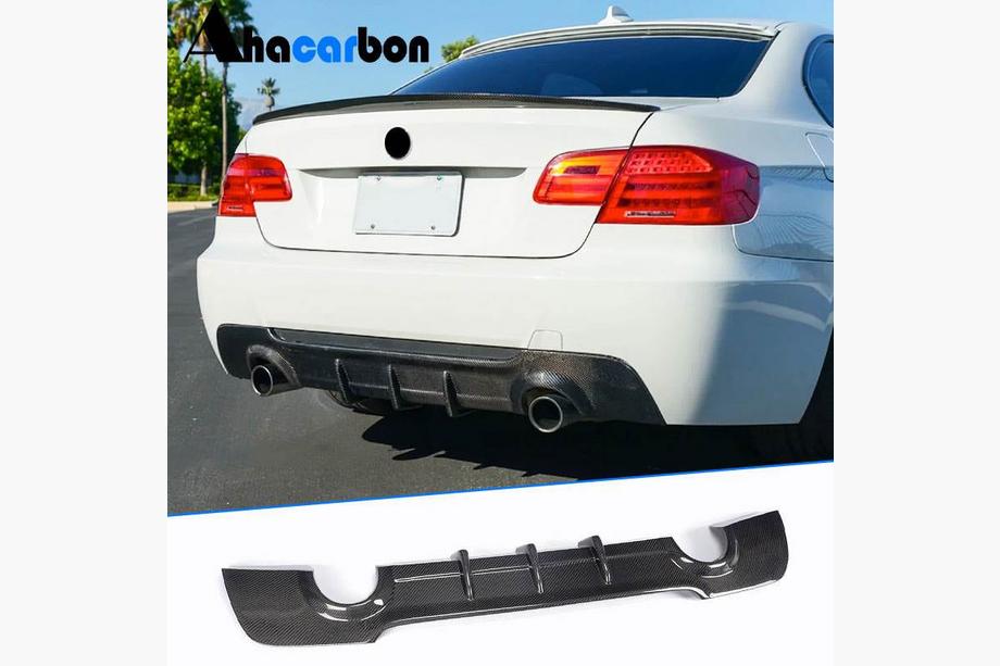 BMW 3 серія E92/E93 2006-2013 рр. Дифузор заднього бампера V2 (для M-Sport, Карбон) Фото 1