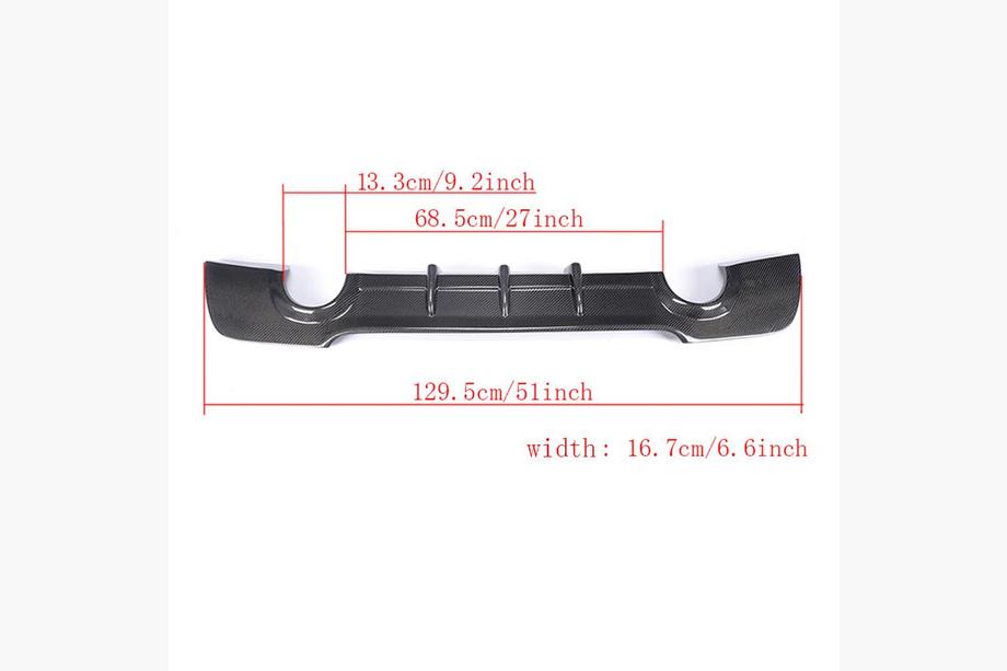 BMW 3 серія E92/E93 2006-2013 рр. Дифузор заднього бампера V2 (для M-Sport, Карбон) Фото 6