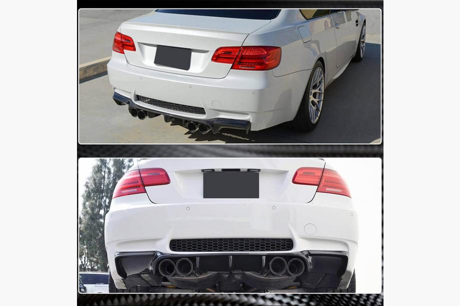 BMW 3 серія E90/E91 2005-2011 рр. Дифузор заднього бампера V-Style (для M3, Карбон) Фото 3