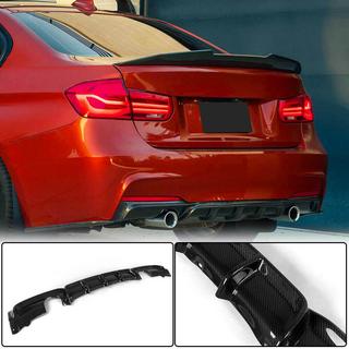 Дифузор заднього бампера V1 (для F30 M-Sport, Карбон) BMW 3 серія F30/F31 2012-2019 рр. фото 2