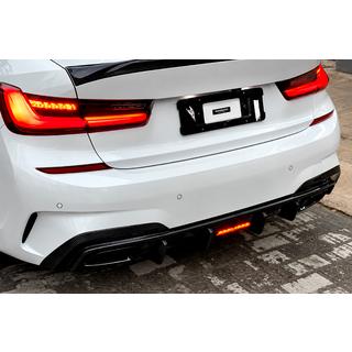 Дифузор заднього бампера V6 (для M-Sport 2018-2022, Карбон) BMW 3 серія G20/G21 2018- рр. фото 1