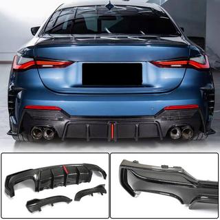 Дифузор заднього бампера V3 (для G22/G23 M-Sport, Карбон) BMW 4 серія G22/23/26 2020- рр. фото 1