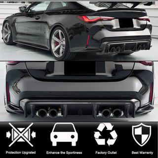 Дифузор заднього бампера V5 (для G82/G83, Карбон) BMW 4 серія G22/23/26 2020- рр. фото 2
